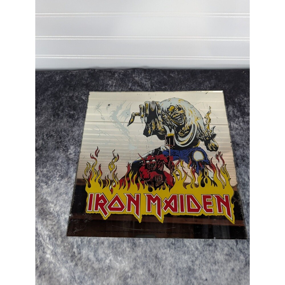 Iron Maiden Mirror 1982 Vintage Carnival Prize Transylvania Enterprises Limited